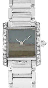 Cartier Tank Française WE1036S3 18mm White gold Tortoise