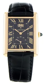 Cartier Tank W1560002 39mm Rose gold Black