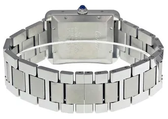 Cartier Tank W5200028 40.85mm Stainless steel Silvered opaline 2