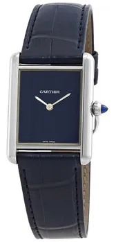 Cartier Tank WSTA0055 33mm Stainless steel Blue