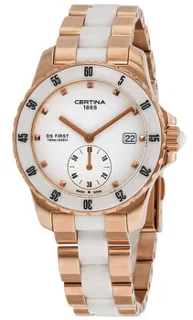 Certina DS First C0142353301100 Ceramic and Stainless steel White