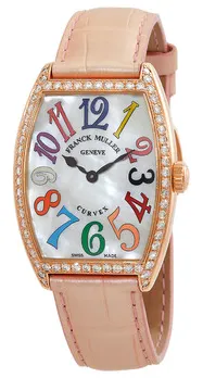 Franck Muller Cintree Curvex 2852QZCOLDRMMOPD1R(5N)-PKSTRAP 31mm Rose gold White