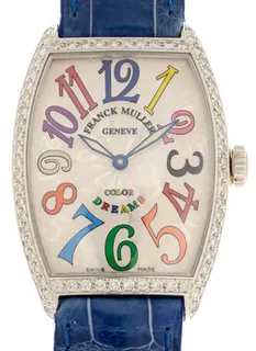 Franck Muller Cintree Curvex 2852QZCOLDRMD1R(AC)-BLSTRAP Stainless steel White