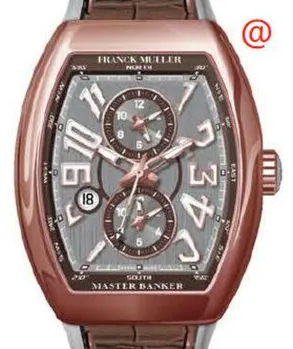 Franck Muller Master Banker V45MBSCDT5NBN(TTBLC5N) 45mm Rose gold Brown