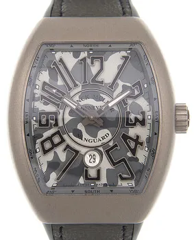 Franck Muller Vanguard V 45 SC DT CAMOU (TT.MC.TT) 44mm Brushed Titanium Gray