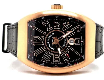 Franck Muller Vanguard 45SCGLDBRNGLD 45mm Rose gold Black