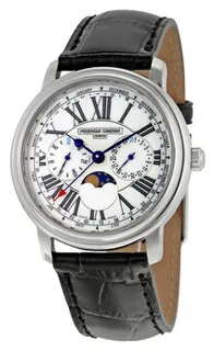 Frédérique Constant Business Timer FC-270EG3P6 38mm Stainless steel White