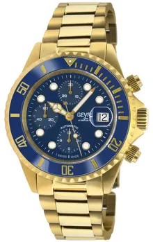 Gevril Wall Street Chrono 4153A 43mm Stainless steel Blue