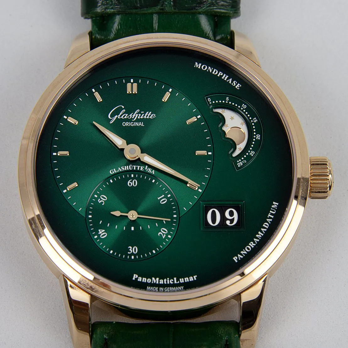 Glashütte PanoMaticLunar 1-90-02-23-35-61 40mm Rose gold Green 4