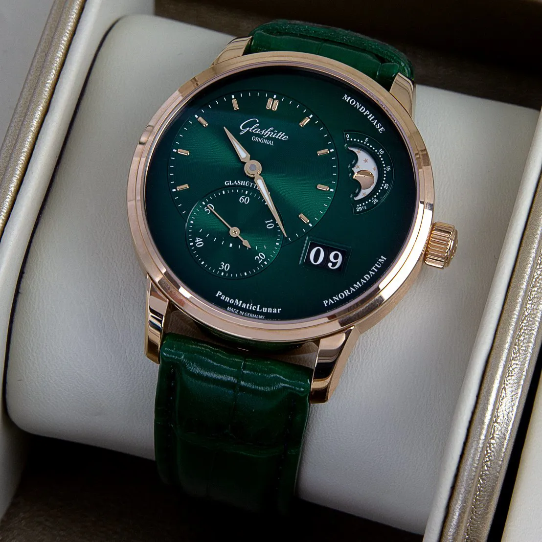 Glashütte PanoMaticLunar 1-90-02-23-35-61 40mm Rose gold Green 7