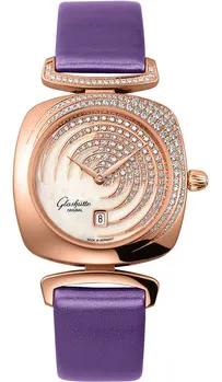 Glashütte Pavonina 1-03-01-03-15-01 31mm Rose gold and diamond-set White