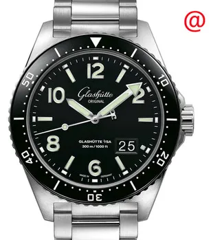 Glashütte SeaQ Panorama Date 1-36-13-01-80-70 43mm Stainless steel Black