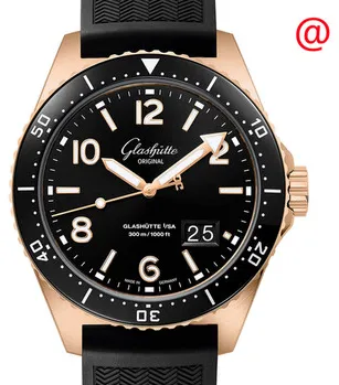 Glashütte SeaQ Panorama Date 1-36-13-03-90-33 43mm Rose gold Black