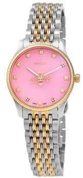 Gucci G-Timless YA1265030 29mm Stainless steel Pink (Bee Motif)