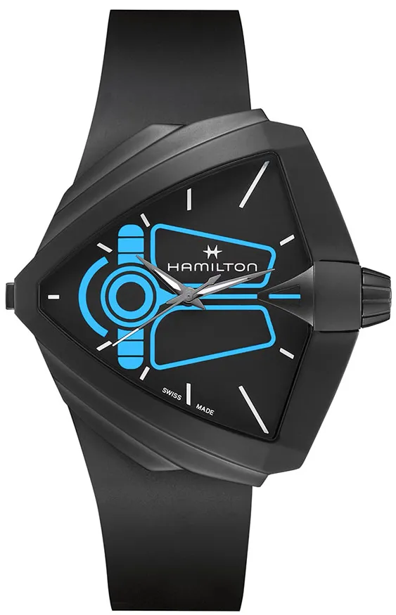Hamilton Ventura H24614330 52mm Pvd-coated stainless steel Black