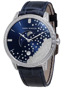 Harry Winston Midnight Diamond Drops MIDQMP39WW004 39mm White gold Blue