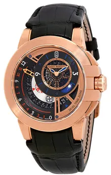 Harry Winston Ocean Dual Time OCEATZ44RR011 44mm Rose gold Black