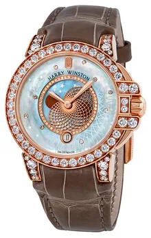 Harry Winston Ocean Moon Phase OCEQMP36RR029 36mm Rose gold Blue