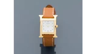 Hermès Heure H Gold-plated White