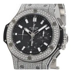 Hublot Big Bang 44 mm 301.SX.1170.SX.2704 Stainless Steel Pave 212 Diamond (1.08 ct) Black