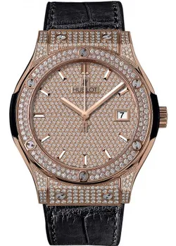 Hublot Classic Fusion 542.OX.9010.LR.1704 45mm Yellow gold and Diamond Diamond