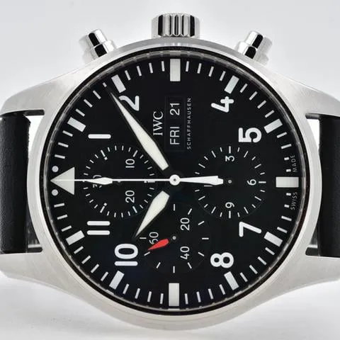 IWC Pilot Chronograph IW377709 43mm Stainless steel Black