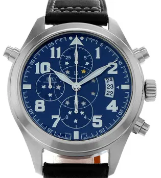 IWC Pilot Double Chronograph IW371807 44mm Stainless steel Blue