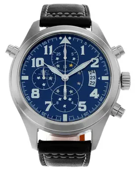 IWC Pilot Double Chronograph IW371807 44mm Stainless steel Blue 3