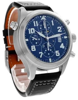 IWC Pilot Double Chronograph IW371807 44mm Stainless steel Blue 5