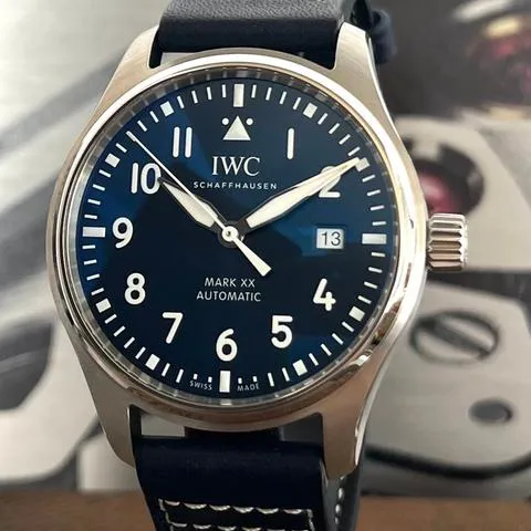 IWC Pilot Mark IW3282-03 40mm Stainless steel Blue 4