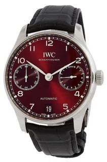 IWC Portugieser IW500714 Stainless steel Red