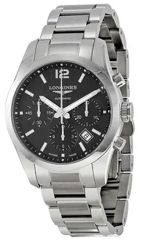 Longines Conquest Classic L2.786.4.56.6 41mm Stainless steel Black