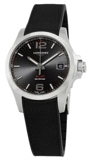 Longines Conquest L3.716.4.56.9 Stainless steel Black