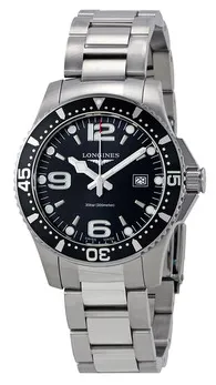 Longines HydroConquest L3.730.4.56.6 39mm Stainless steel Black