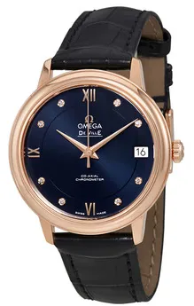 Omega De Ville 424.53.33.20.53.001 32mm Yellow gold Blue