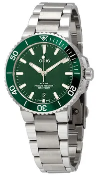 Oris Aquis Date 01 733 7732 4157-07 8 21 05PEB 39mm Stainless steel Green