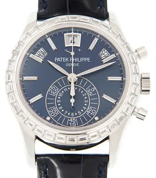 Patek Philippe Annual Calendar Chronograph 5961P-001 40mm Platinum Blue