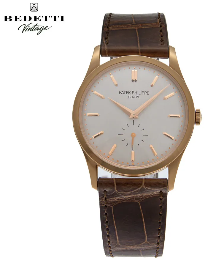 Patek Philippe Calatrava 5196R-001 Rose gold Silver