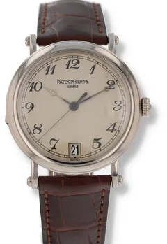 Patek Philippe Calatrava 5053G 36mm White gold Beige