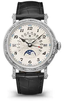 Patek Philippe Perpetual Calendar 5160/500G-001 38mm White gold Silver