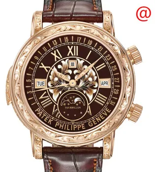 Patek Philippe Sky Moon Tourbillon 6002R-001 44mm Rose gold Brown