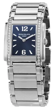 Patek Philippe Twenty~4 4910/1200A 25mm Stainless steel Blue sunburst