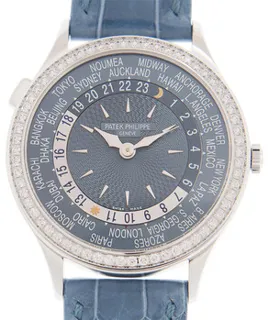 Patek Philippe World Time 7130G-016 White gold Blue