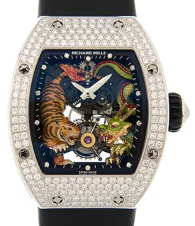 Richard Mille Tourbillon Tiger And Dragon RM51-01 18k white gold Brown