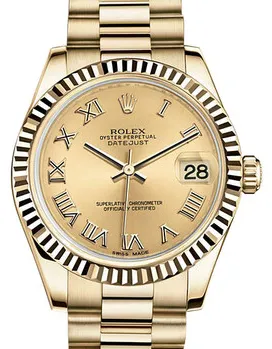 Rolex Datejust 178278CRP 31mm Yellow gold Champange