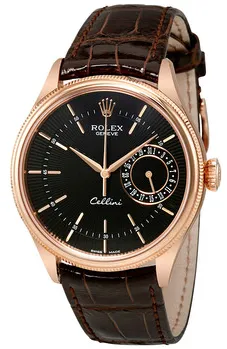 Rolex Cellini 50515BKSBRL 39mm Rose gold Black