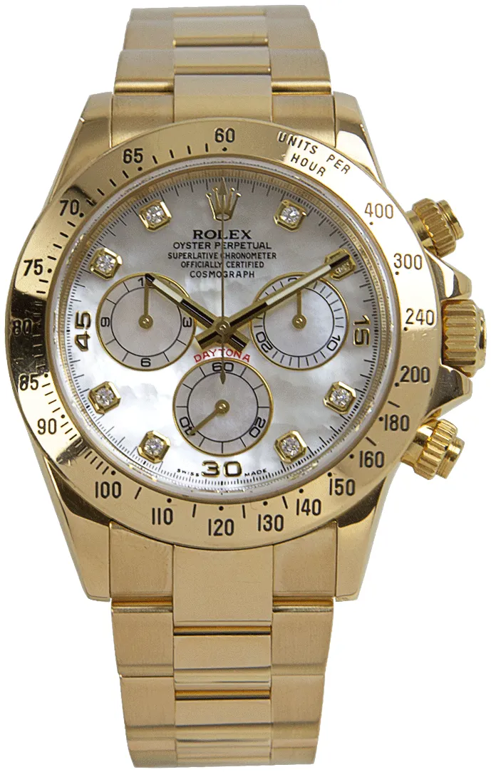 Rolex Cosmograph Daytona 116528 40mm Yellow gold Mother-of-pearl