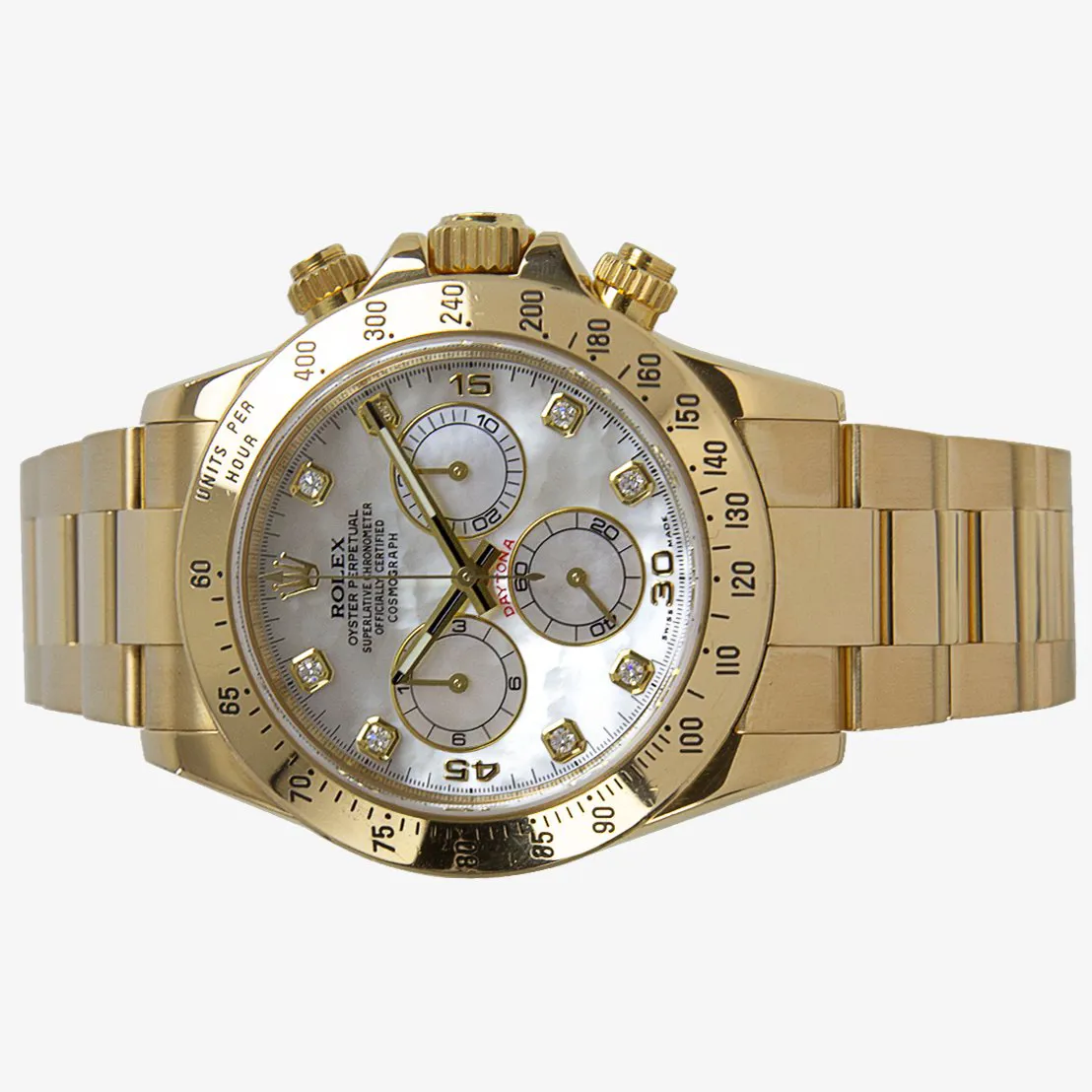 Rolex Cosmograph Daytona 116528 40mm Yellow gold Mother-of-pearl 1
