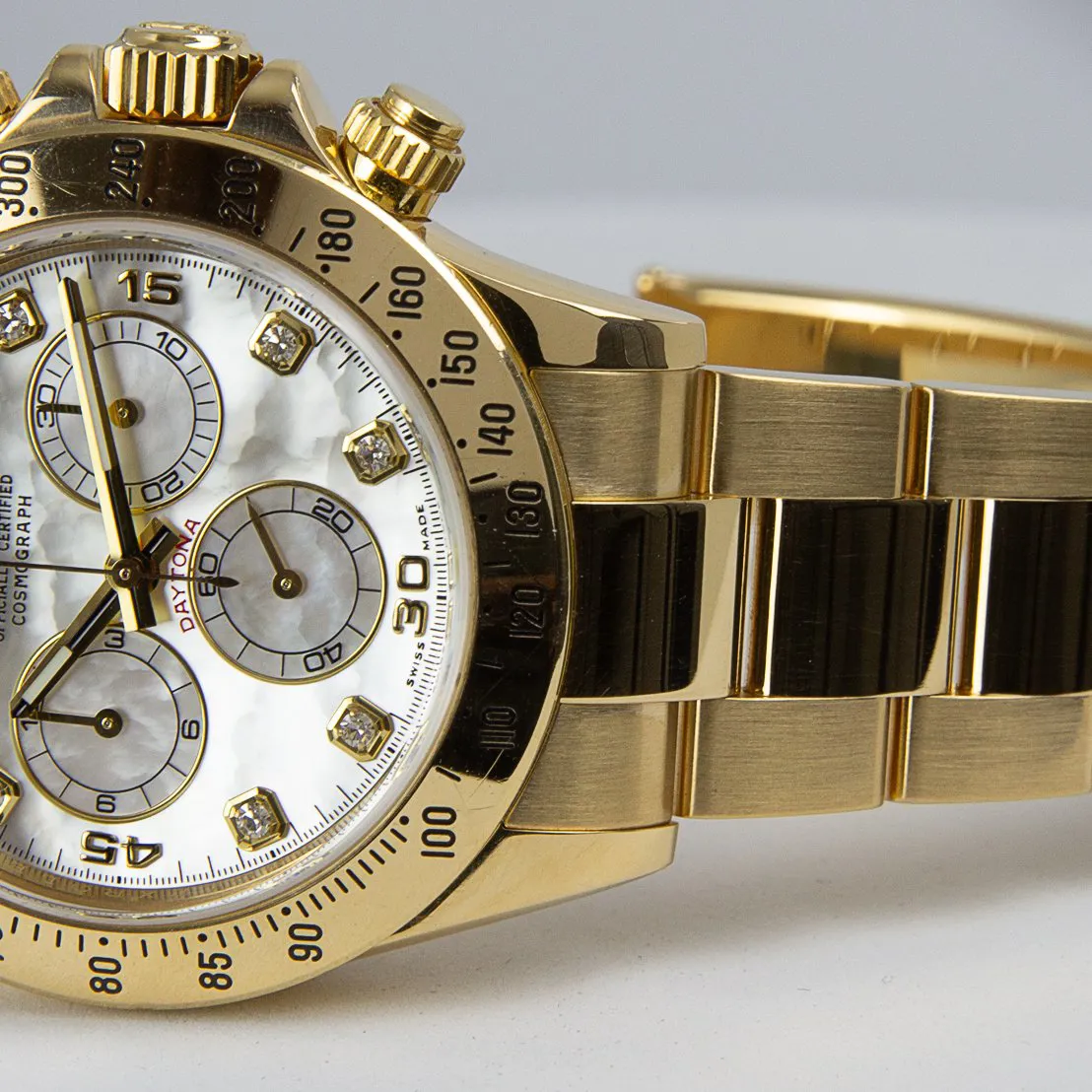 Rolex Cosmograph Daytona 116528 40mm Yellow gold Mother-of-pearl 3