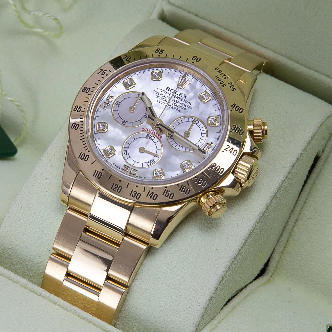 Rolex Cosmograph Daytona 116528 40mm Yellow gold Mother-of-pearl 5